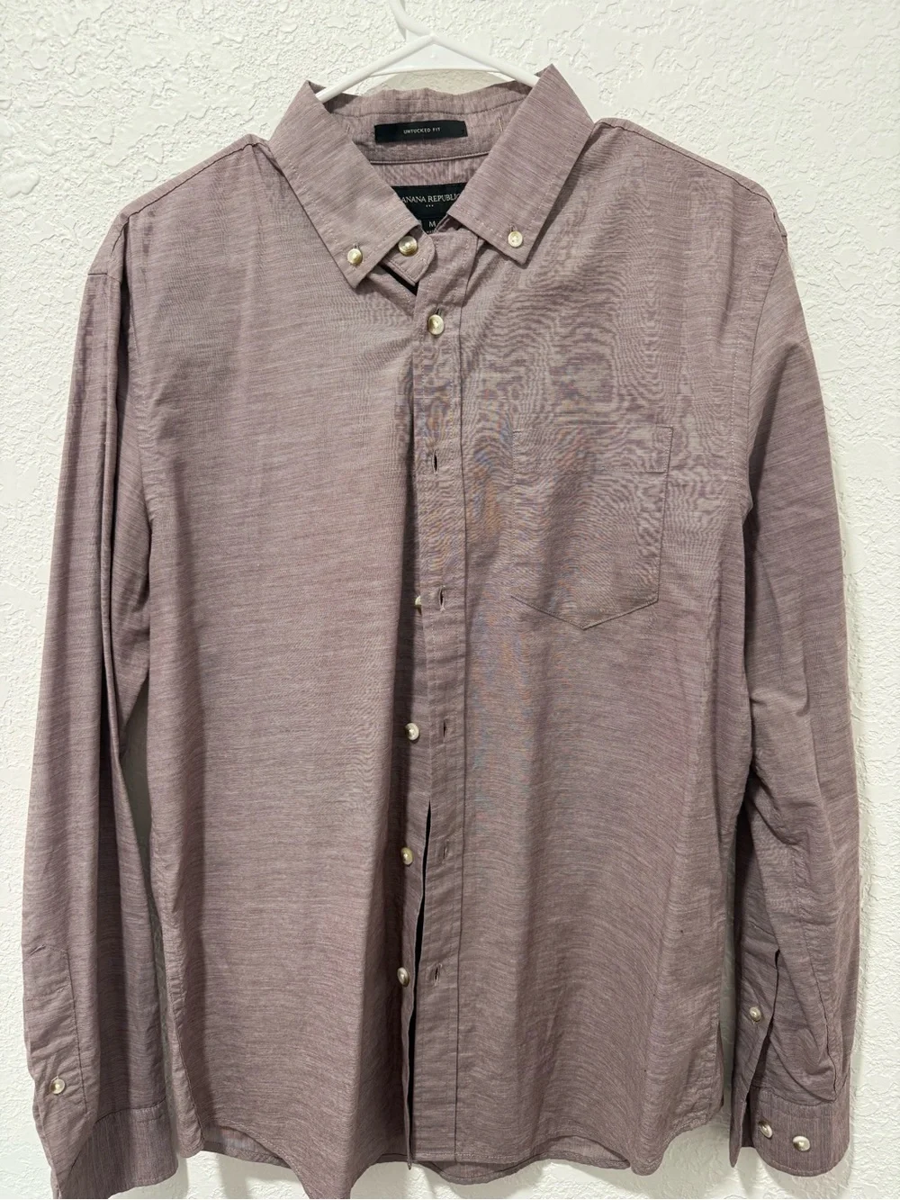 Banana Republic Men's Button-Down Shirt - Dusty Mauve